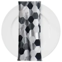 Metro Jacquard (Reversible) Table Napkin in Charcoal