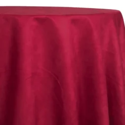 Microfiber Suede Table Linen in Red