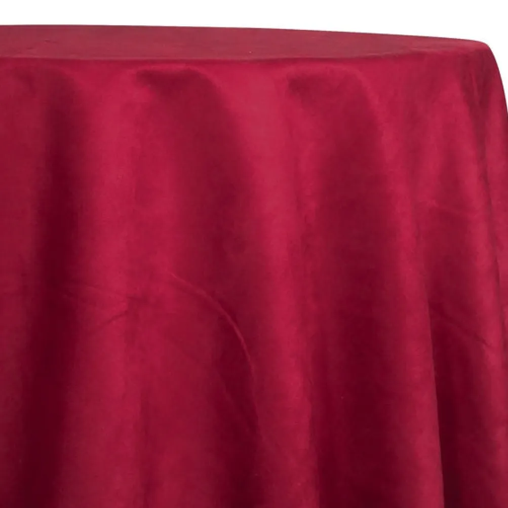 Microfiber Suede Table Linen in Red