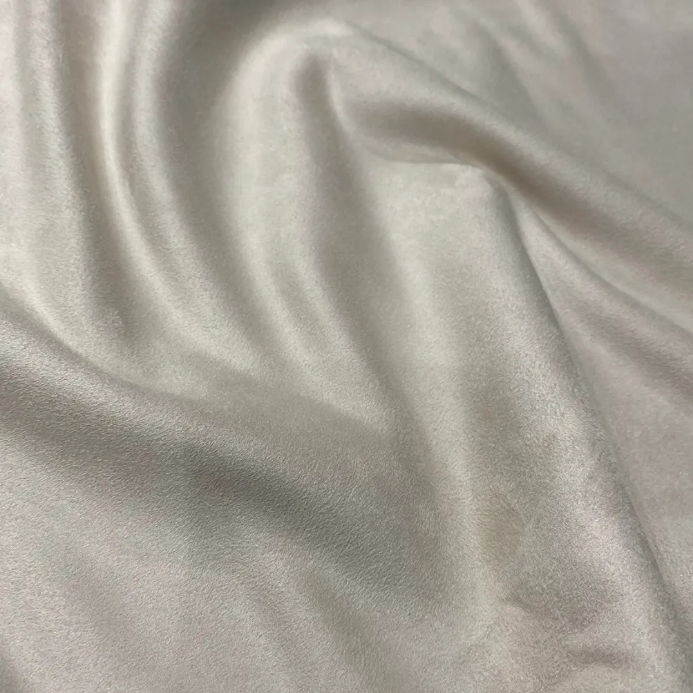 Microfiber Suede Table Linen in Ivory