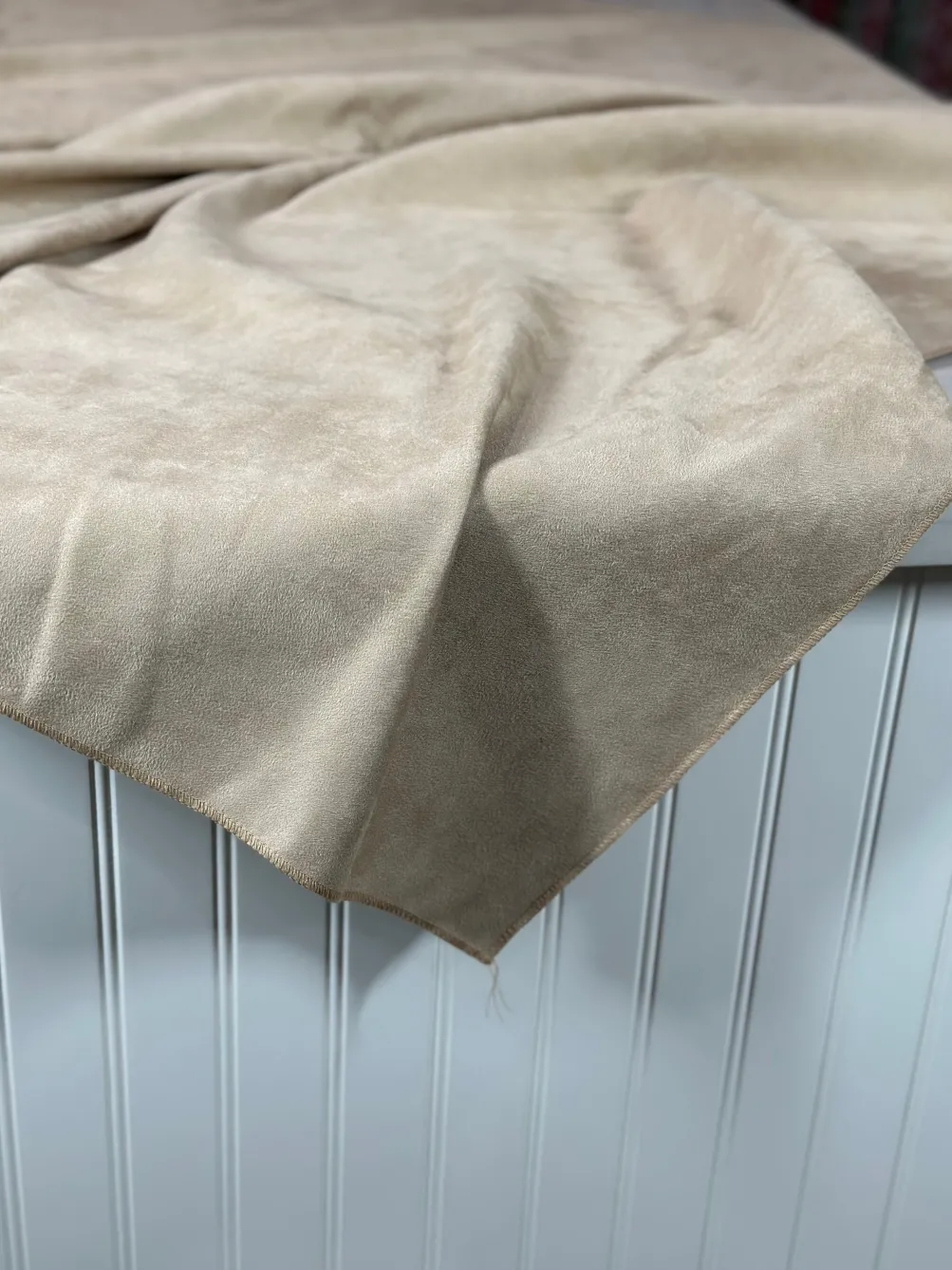 Microfiber Suede Table Linen in Khaki