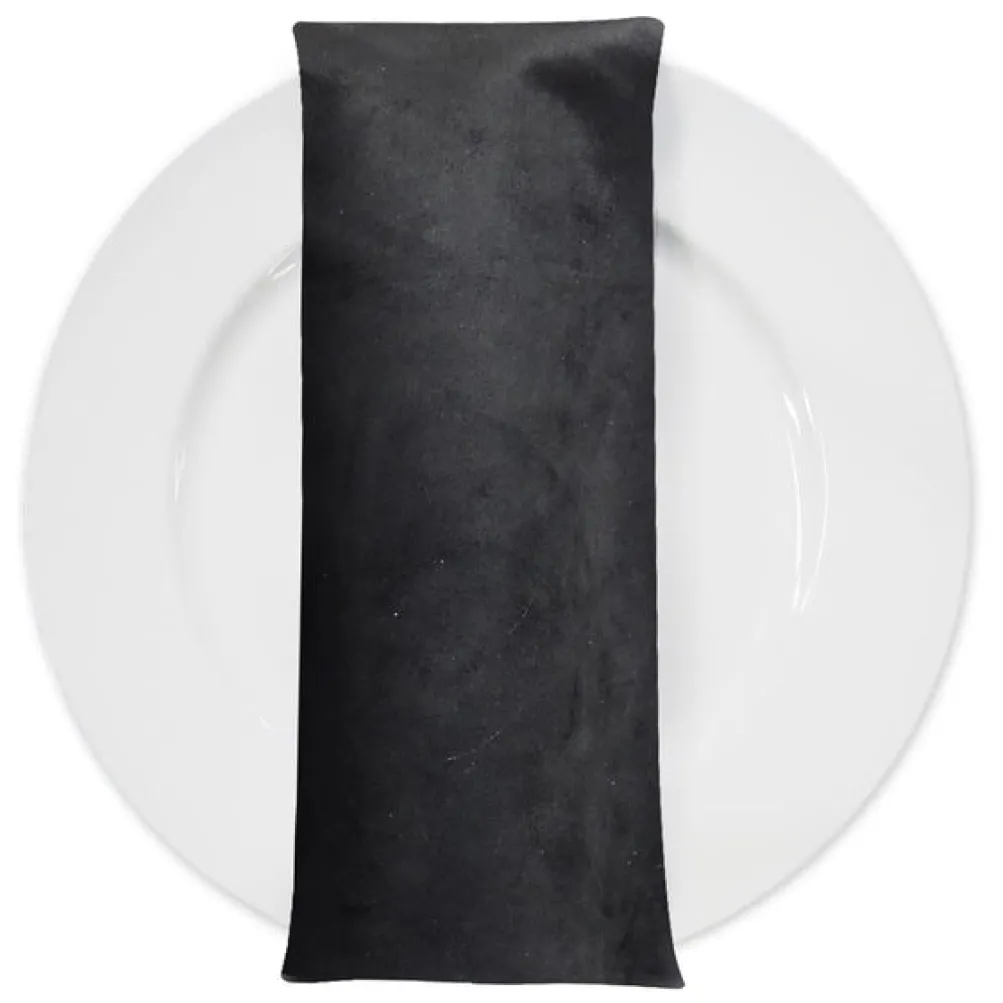 Microfiber Suede Table Napkin in Black