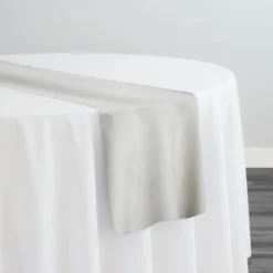 Microfiber Suede Table Runner in Ivory