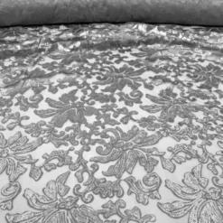 Milan Lace Table Linen in Silver