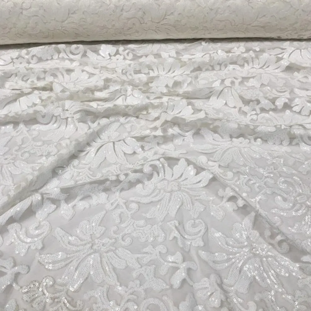 Milan Lace Table Runner in White
