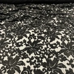 Milan Lace (w/ Poly Lining) Table Napkin in Black
