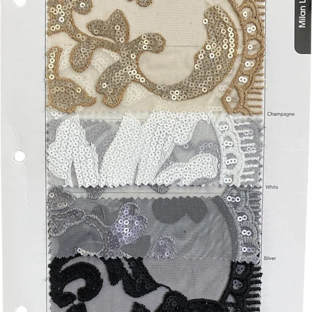 Milan Lace (w/ Poly Lining) Table Napkin in Silver