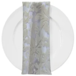 Milan Lace (w/ Poly Lining) Table Napkin in Ivory