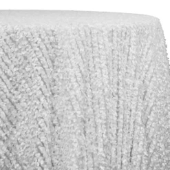 Mini Petals On Mesh Table Linen in White