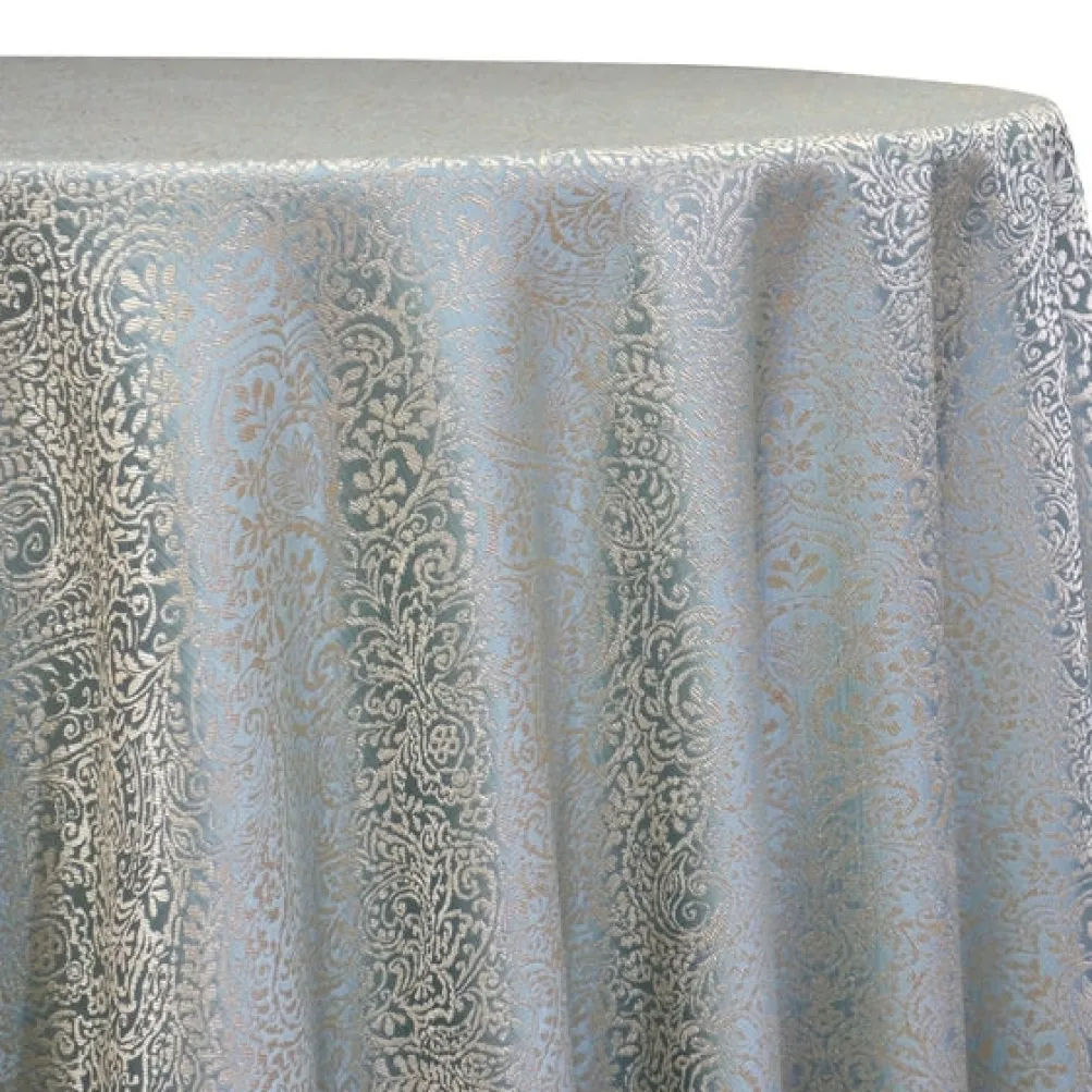 Miramar Jacquard Table Linen in Seafoam