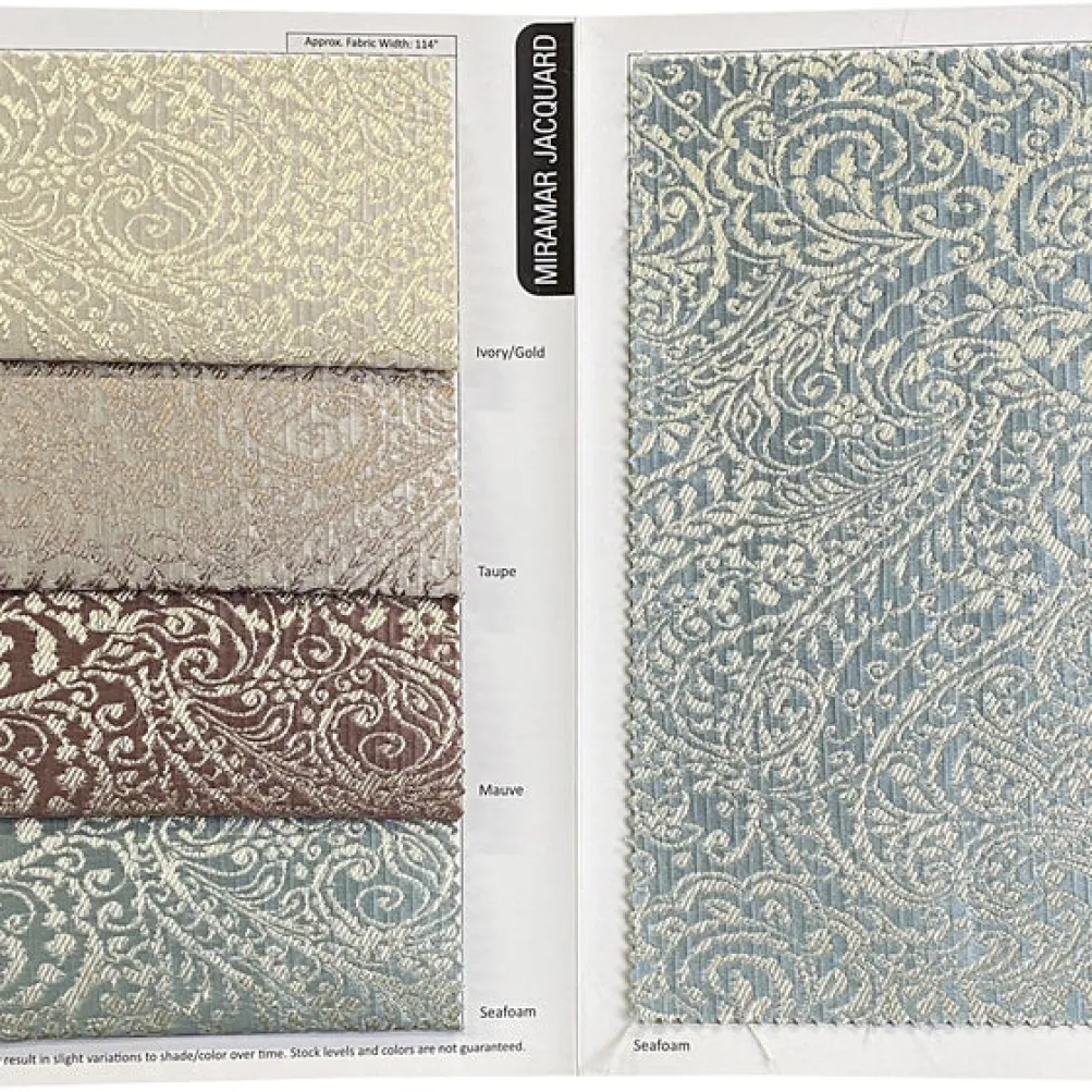 Miramar Jacquard Table Napkin in Ivory and Gold