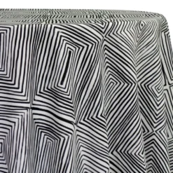 Modena (Poly Print) Table Linen in Black