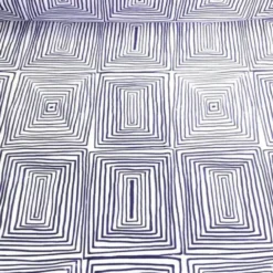Modena (Poly Print) Table Linen in Navy
