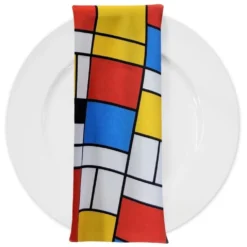 Mondrian (Poly Print) Table Napkins in Red
