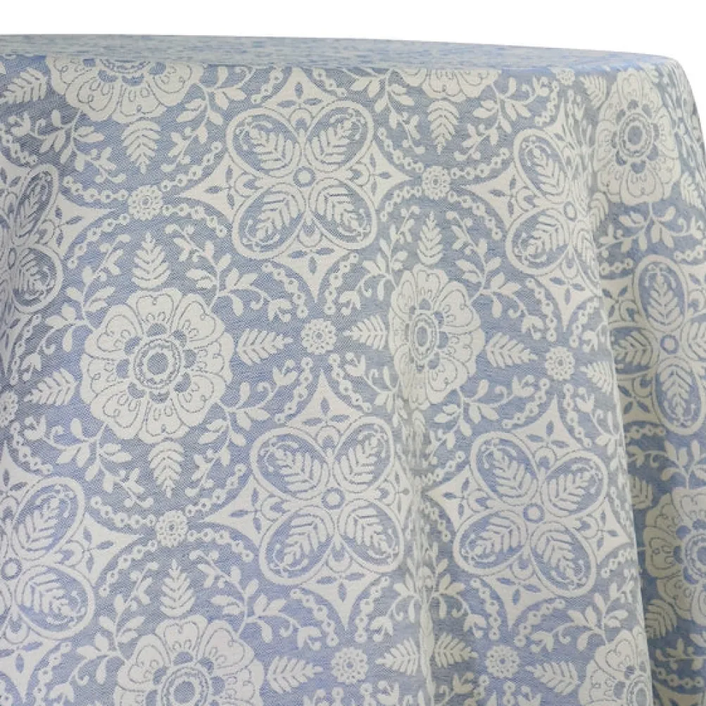 Morocco Jacquard (Reversible) Table Linen in Blue