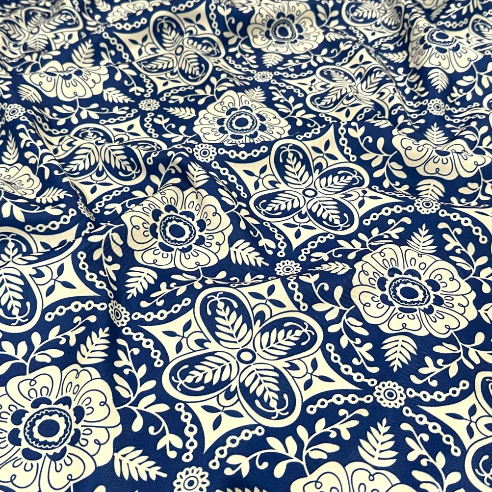 Morocco (Poly Print) Table Linen in Royal