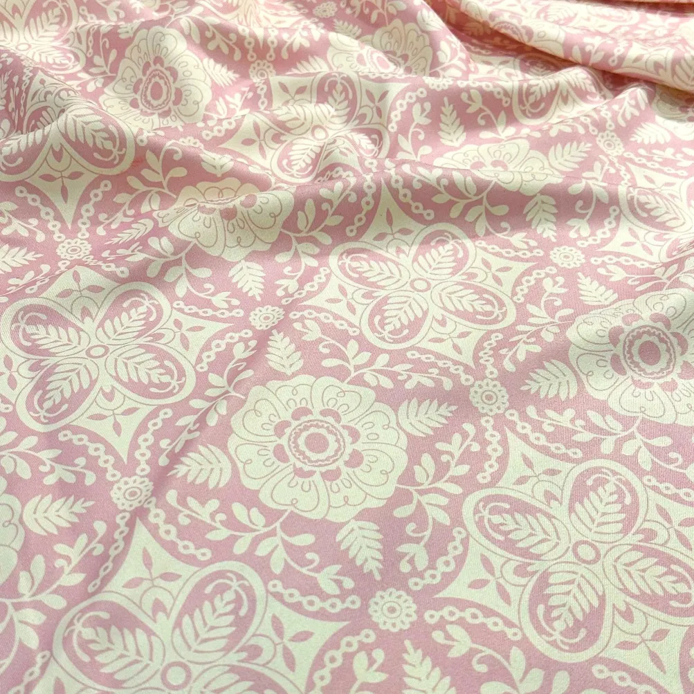 Morocco (Poly Print) Table Linen in Dusty Rose