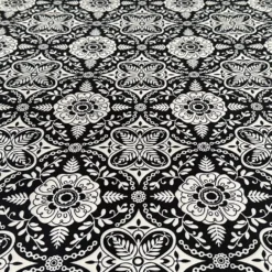 Morocco (Poly Print) Table Linen in Black