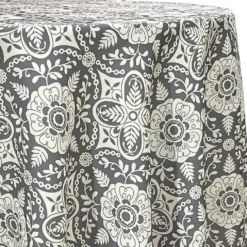 Morocco (Poly Print) Table Linen in Grey