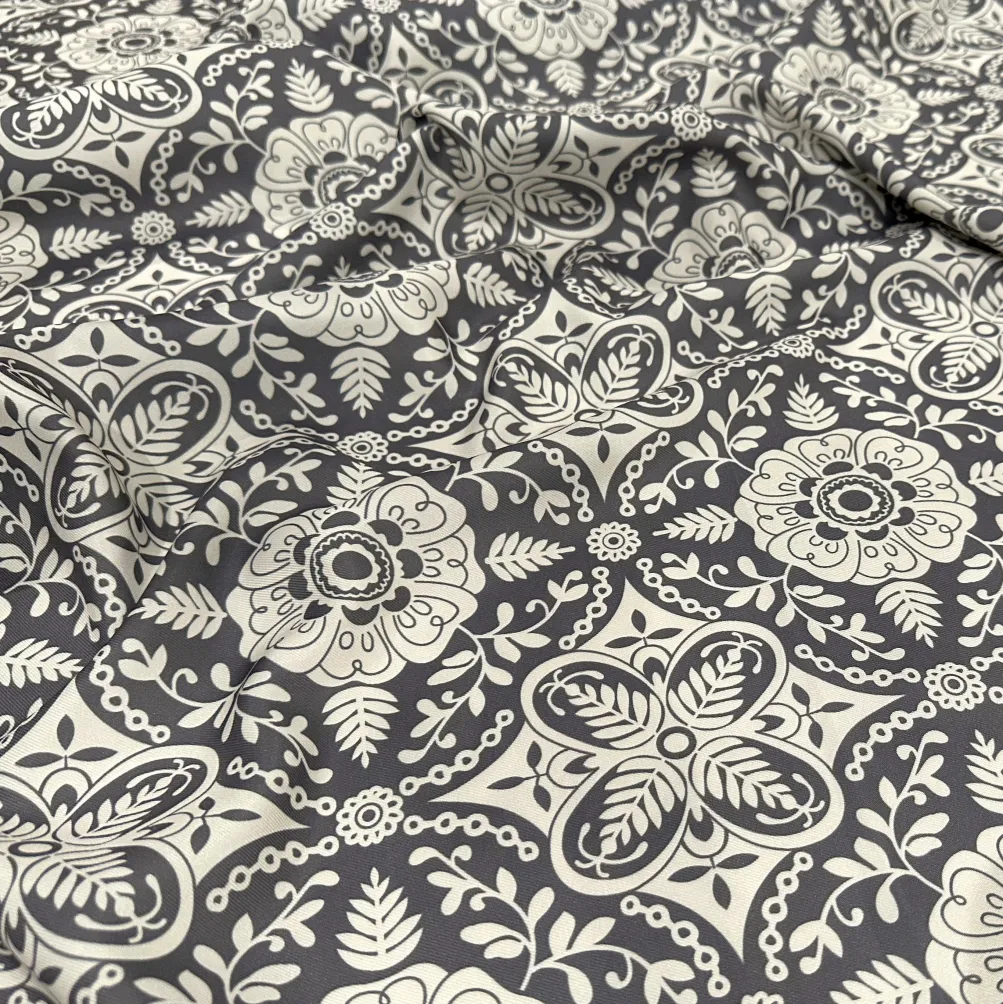 Morocco (Poly Print) Table Linen in Grey