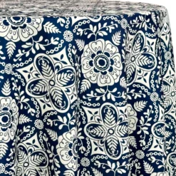Morocco (Poly Print) Table Linen in Navy