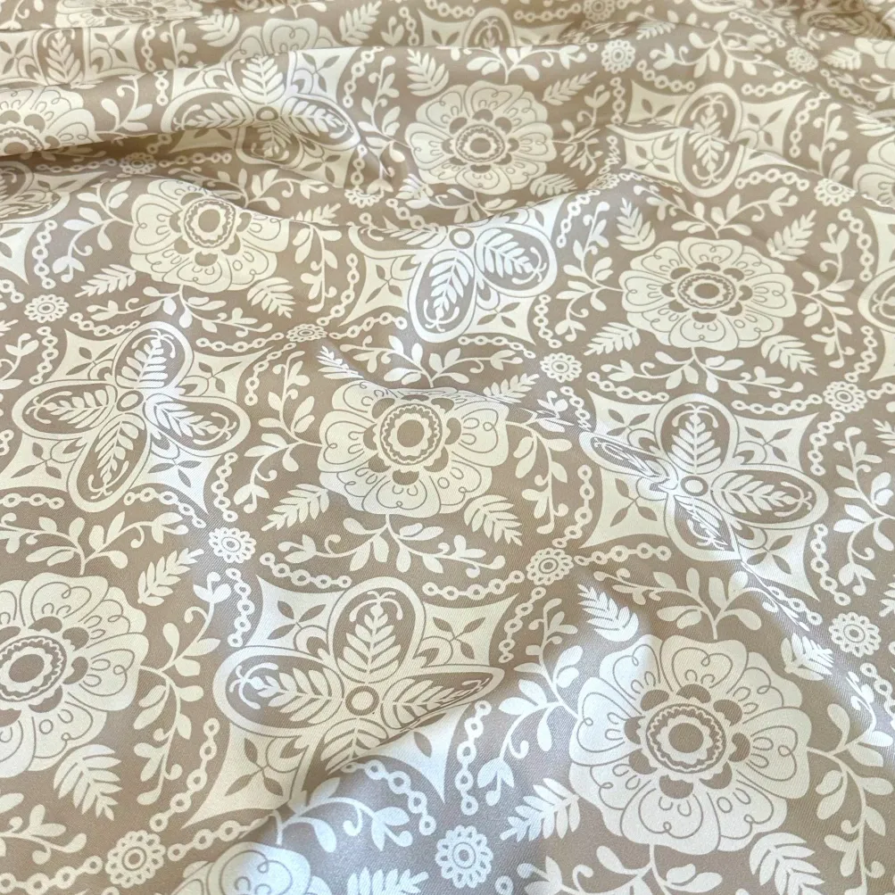 Morocco (Poly Print) Table Linen in Taupe