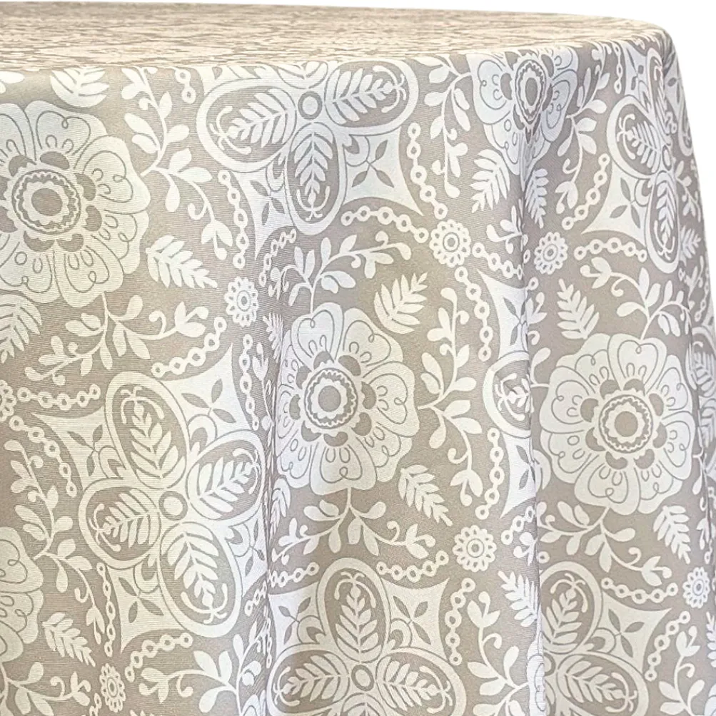 Morocco (Poly Print) Table Linen in Taupe