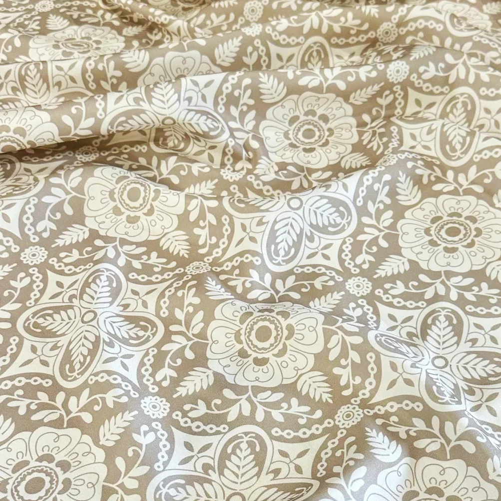 Morocco (Poly Print) Table Linen in Taupe