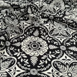 Morocco (Poly Print) Table Napkin in Black