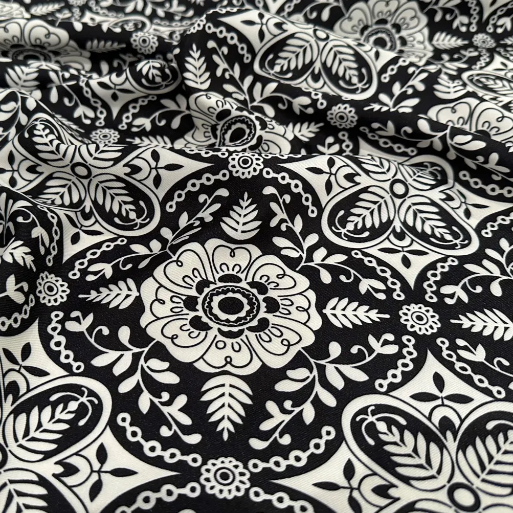 Morocco (Poly Print) Table Runner in Black