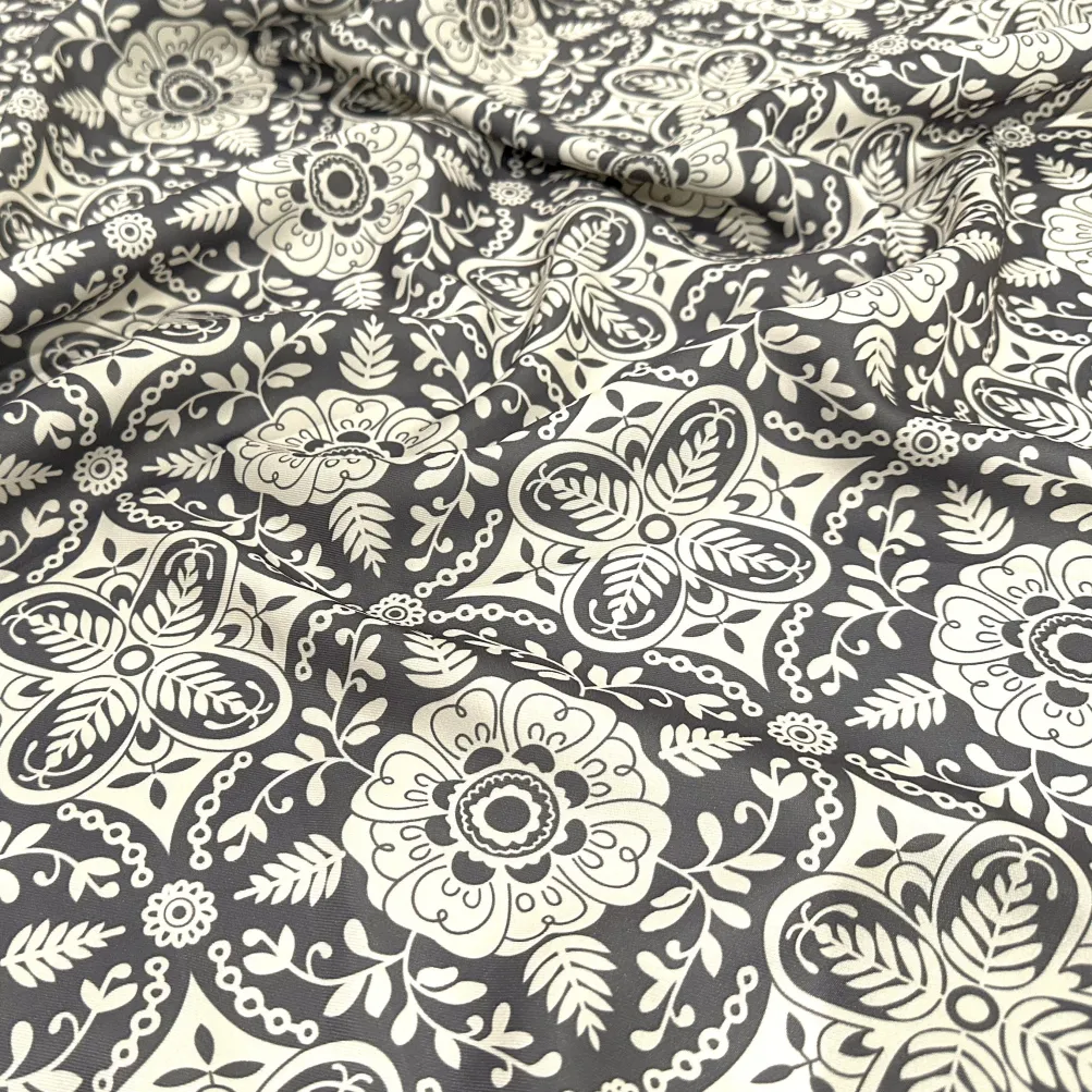Morocco (Poly Print) Table Runner in Grey