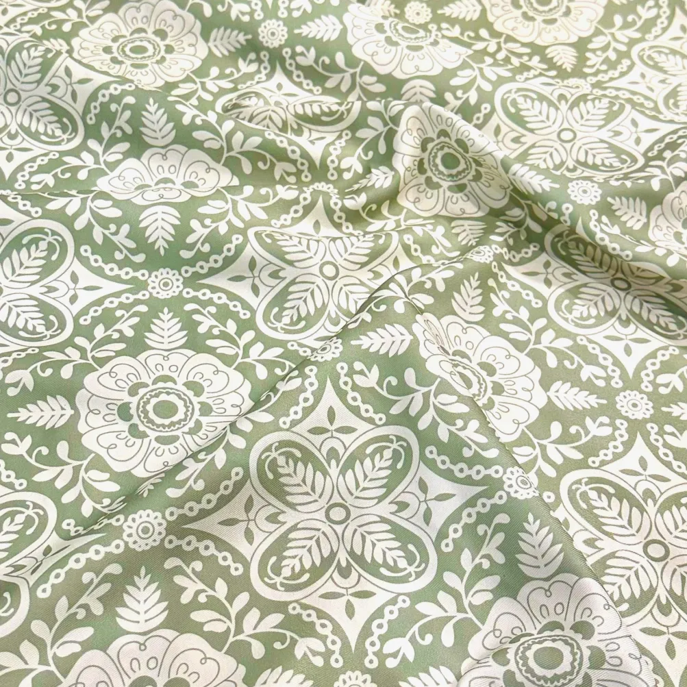 Morocco (Poly Print) Table Runner in Sage