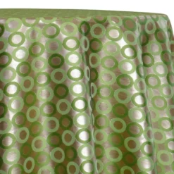 Mosaic Jacquard (Reversible) Table Linen in Green and Gold