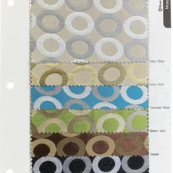 Mosaic Jacquard (Reversible) Table Linen in Green and Gold