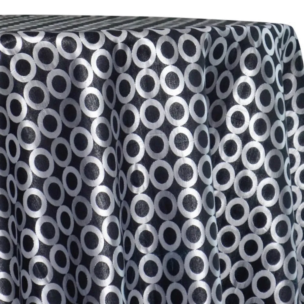 Mosaic Jacquard (Reversible) Table Linen in Black and Silver