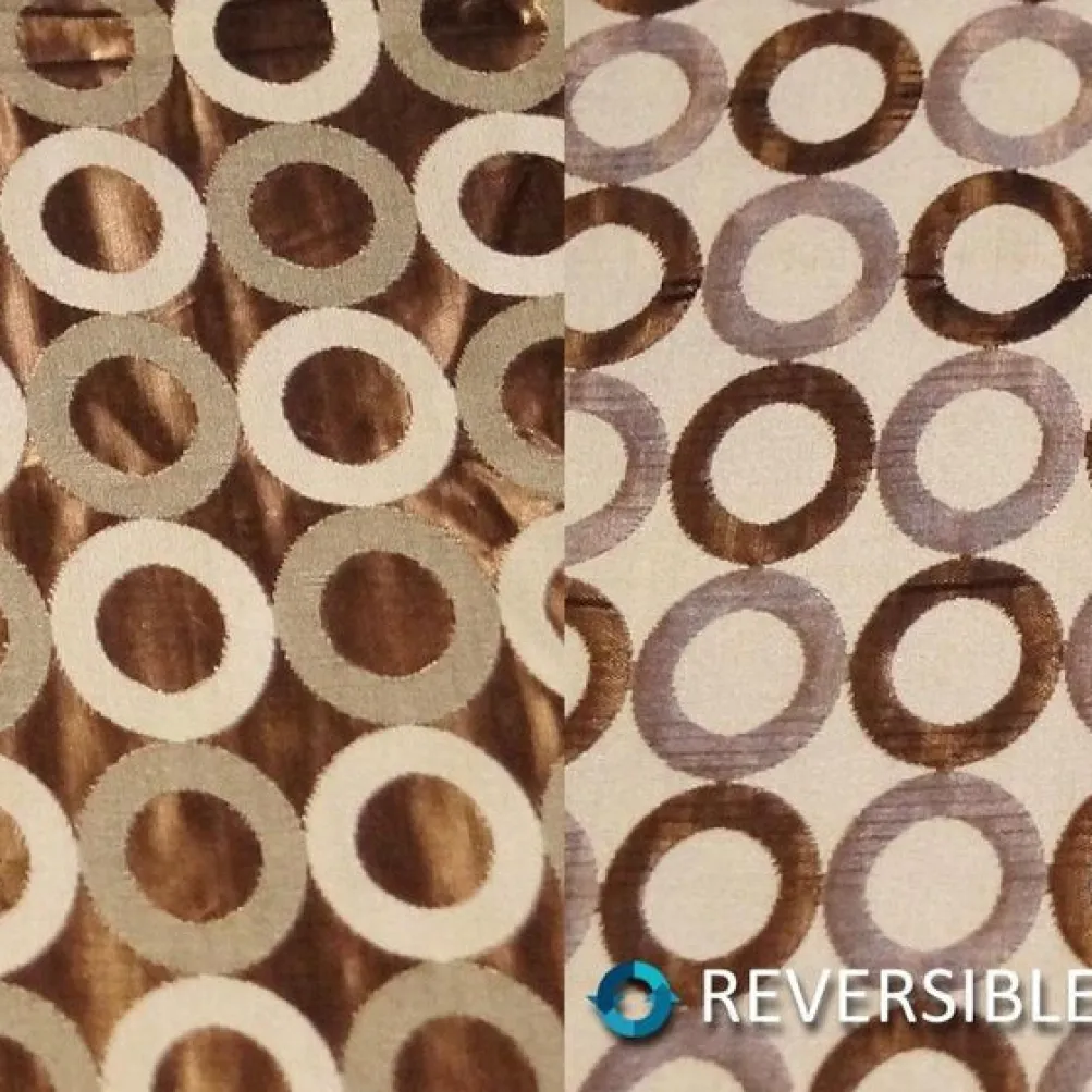 Mosaic Jacquard (Reversible) Table Runner in Copper and Gold