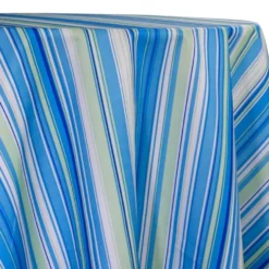 Multi-Color Stripe Table Linen in Azure