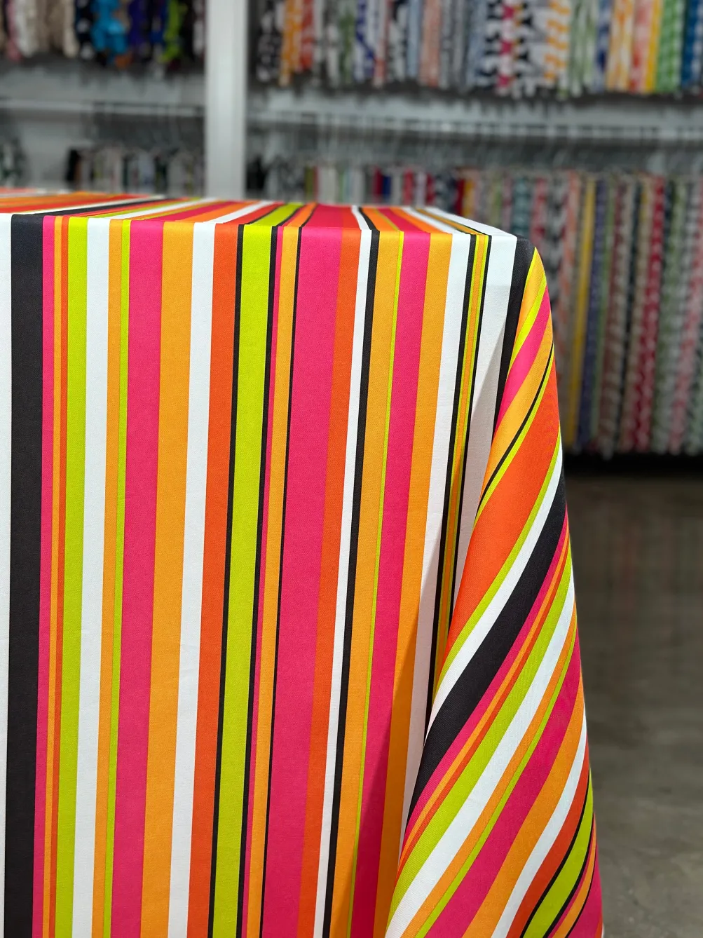 Multi-Color Stripe Table Linen in Sombrero