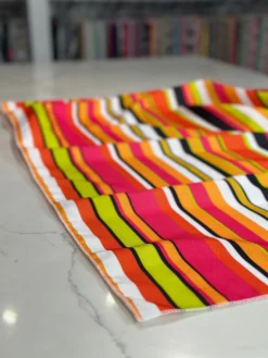 Multi-Color Stripe Table Linen in Sombrero