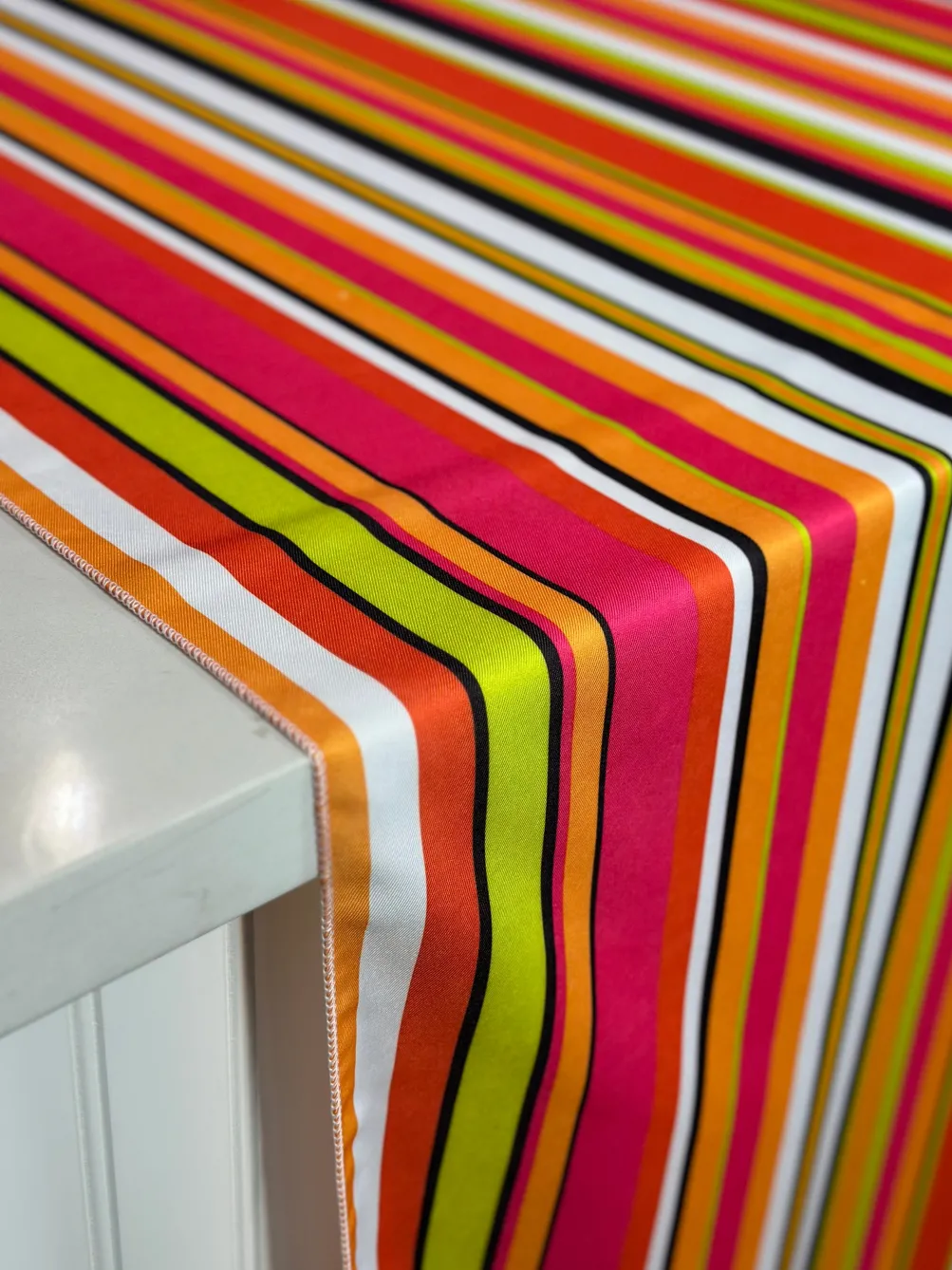 Multi-Color Stripe Table Linen in Sombrero