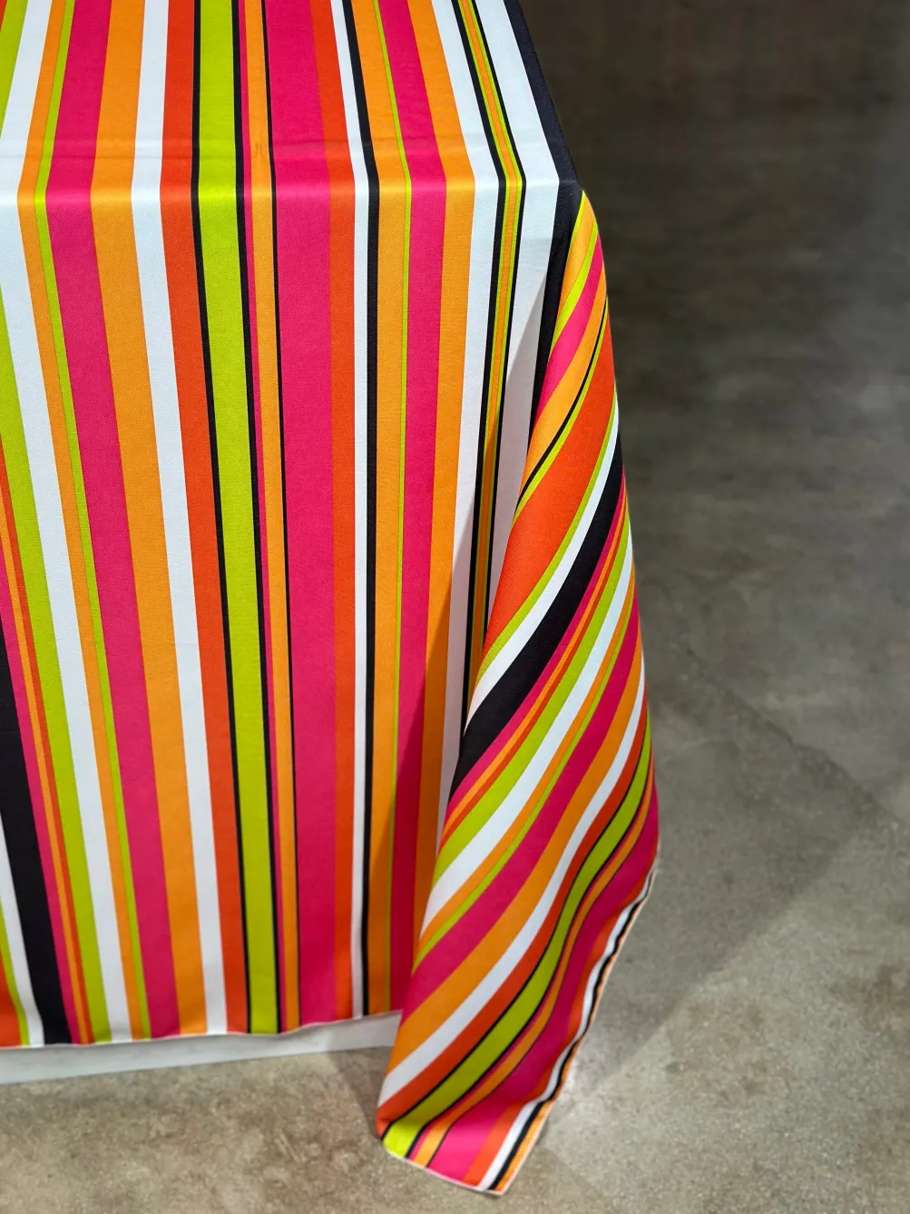 Multi-Color Stripe Table Linen in Sombrero