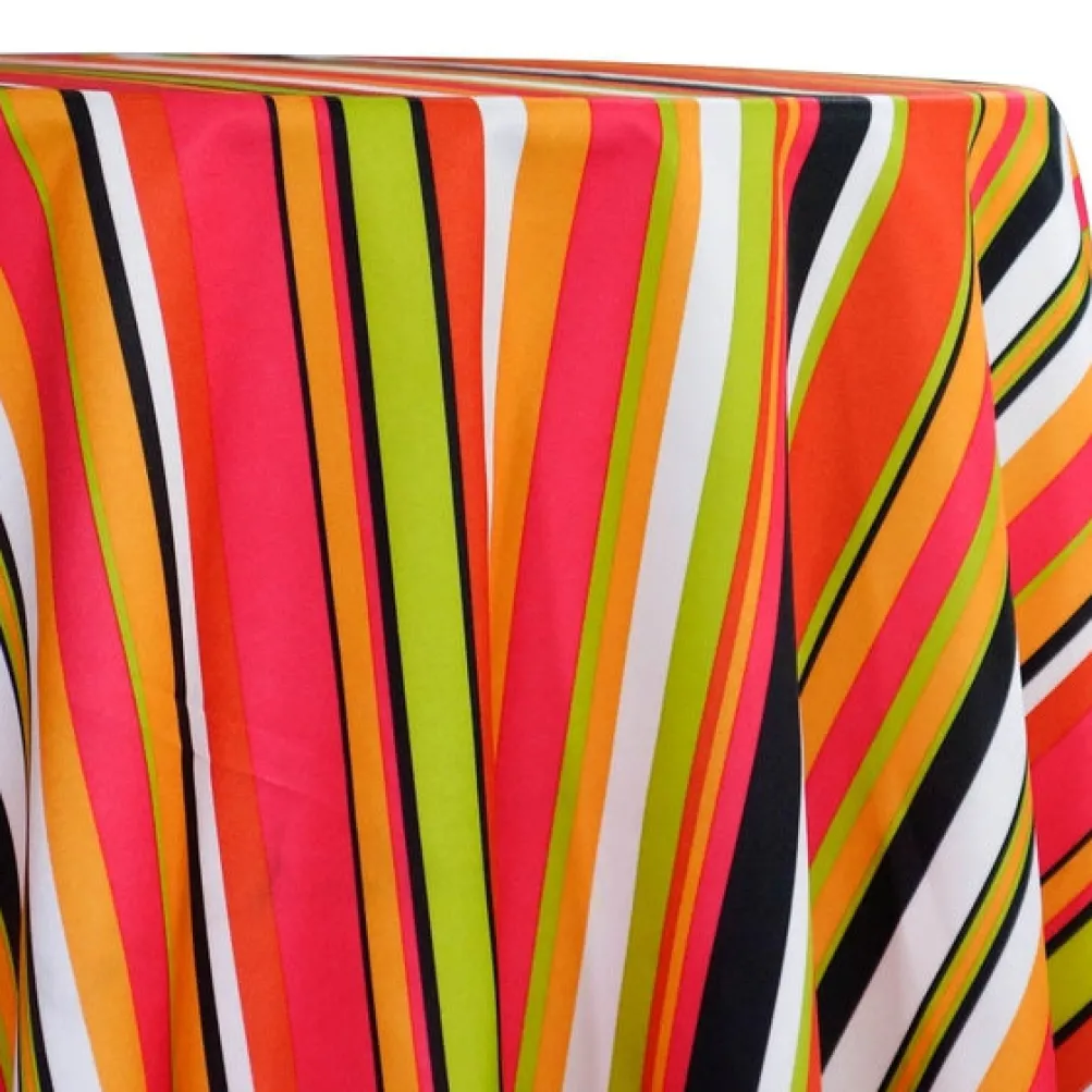 Multi-Color Stripe Table Linen in Sombrero