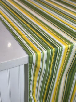 Multi-Color Stripe Table Linen in Citrus