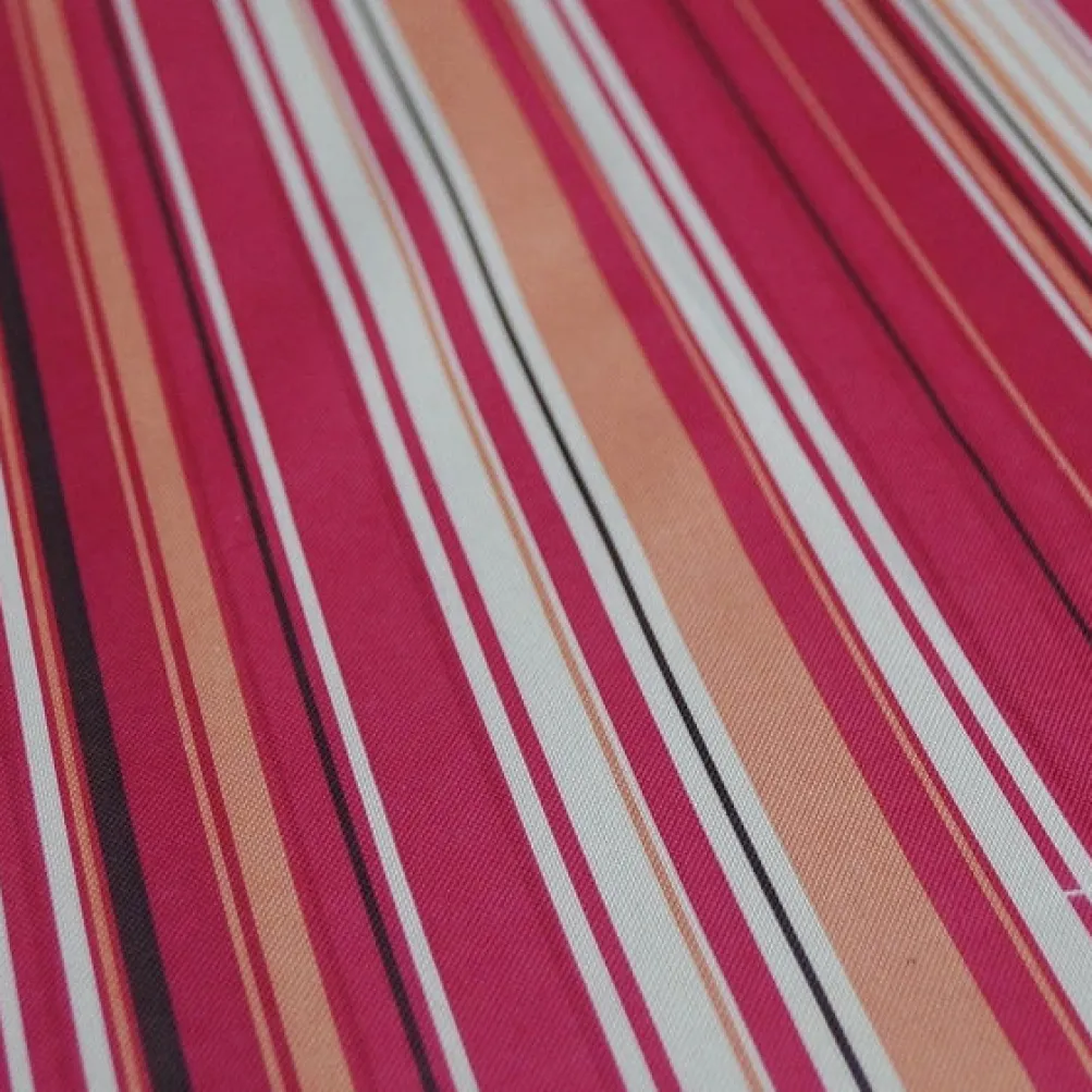 Multi-Color Stripe Table Runner in Bubblegum