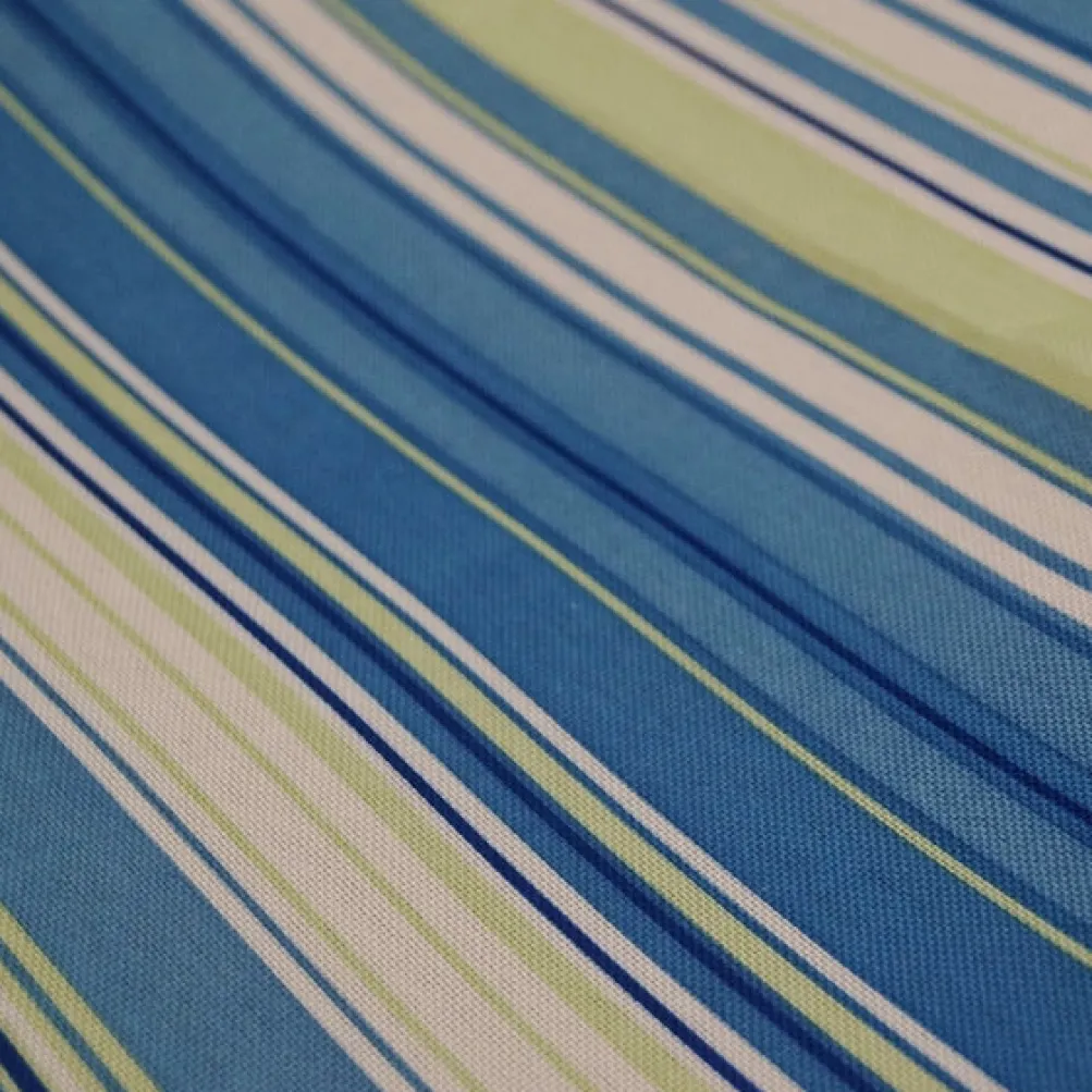 Multi-Color Stripe Table Runner in Azure