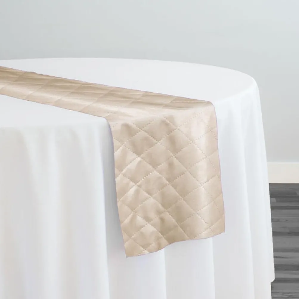 Murano Quilt Table Runner in Taupe