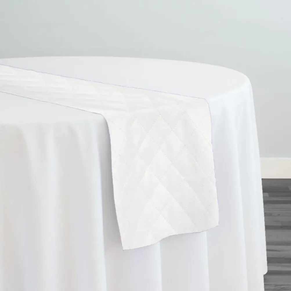 Murano Quilt Table Runner in White