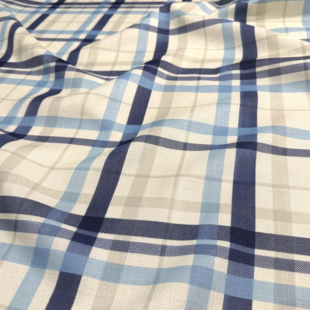 Nautical Plaid (Slub Print) Table Linen
