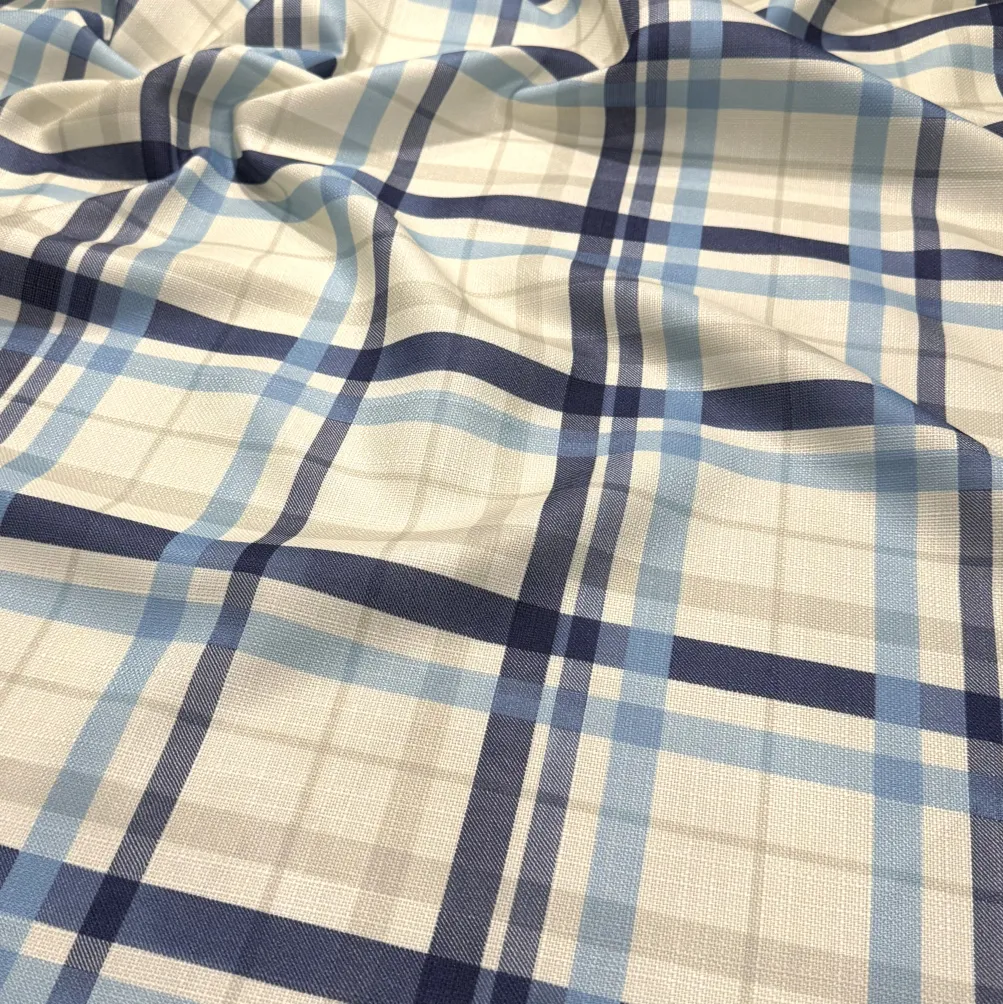 Nautical Plaid (Slub Print) Table Linen