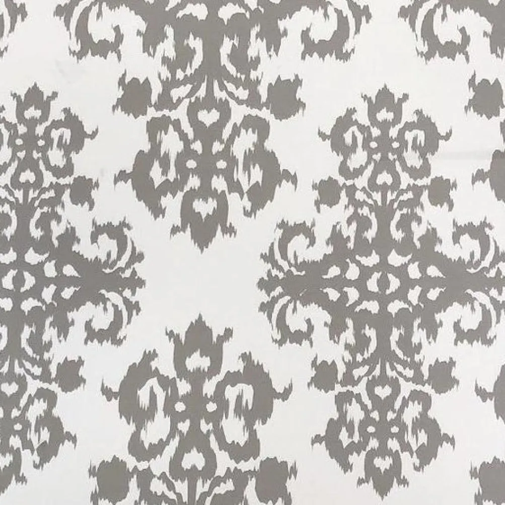 Newport Print (Dupioni) Table Linen in Silver